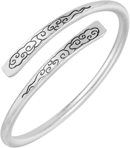 Ladies Sterling Silver Bracelet, S925 Adjustable Open Cuff Stackable Bracelets, Italian Handmade Jewelry Gift in Kuwait