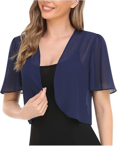 Short Sleeve Cardigans for Women Trendy Lightweight Bolero Shrug Cardigan Casual Loose Open Front Cropped Cardigan in Kuwait