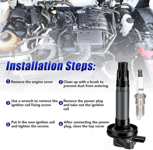 LCWRGS Ignition Coil Coil Pack و Spark Plugs تناسب 3.5 3.7 2016 2017 2018 2019 Ford Edge Explorer F150 Flex Mustang Taurit Transit 150 250 350 Lincoln MKT MKX Continental UF823 DG563 ، مجموعة من 6 in Saudi Arabia