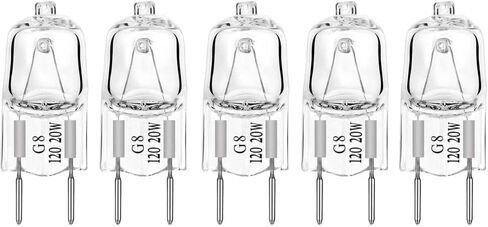 LSE Lighting 5 Pack - 20 Watt Xenon G8 20W 20 Watt 120V T4 Light Lights JCD 120 Volt in Kuwait