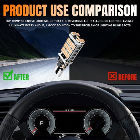 4 أجهزة كمبيوتر LED مصابيح عكسية ، لمبة إضاءة عكسية ، T15 4014 45SMD نسخ احتياطي لمصباح تشغيل الإشارة ، وملحقات السيارة العالمية خالية من الخالية من المصابيح والتشغيل لمعظم السيارات (وردية) in Kuwait