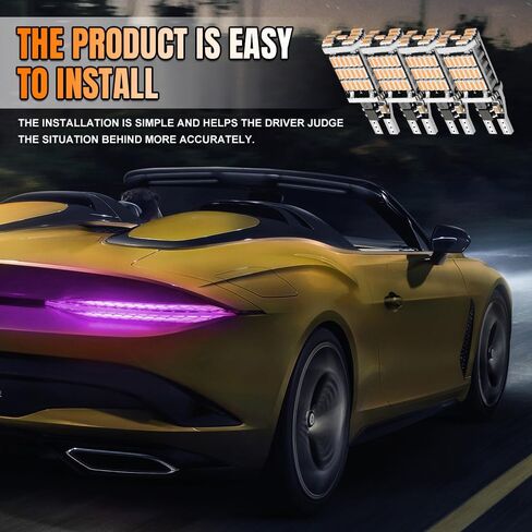 4 أجهزة كمبيوتر LED مصابيح عكسية ، لمبة إضاءة عكسية ، T15 4014 45SMD نسخ احتياطي لمصباح تشغيل الإشارة ، وملحقات السيارة العالمية خالية من الخالية من المصابيح والتشغيل لمعظم السيارات (وردية) in Kuwait