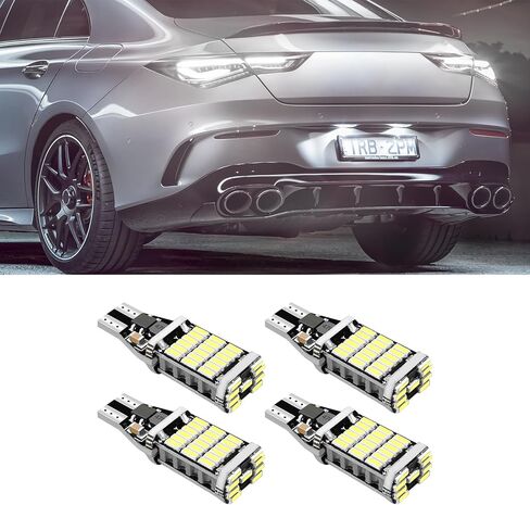 4 أجهزة كمبيوتر LED مصابيح عكسية ، لمبة إضاءة عكسية ، T15 4014 45SMD نسخ احتياطي لمصباح تشغيل الإشارة ، وملحقات السيارة العالمية خالية من الخالية من المصابيح والتشغيل لمعظم السيارات (وردية) in Kuwait