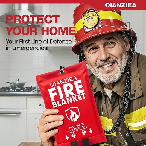 Emergency Fire Blanket,4 Pack,40"x40" Fire Blankets for Home and Kitchen in Kuwait