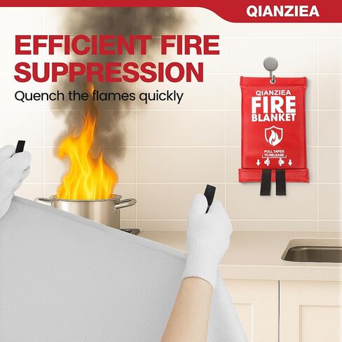 Emergency Fire Blanket,4 Pack,40"x40" Fire Blankets for Home and Kitchen in Kuwait