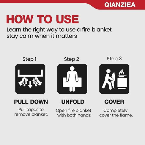 Emergency Fire Blanket,4 Pack,40"x40" Fire Blankets for Home and Kitchen in Kuwait