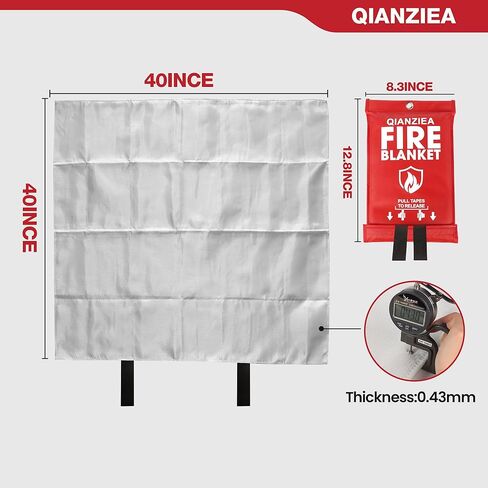 Emergency Fire Blanket,4 Pack,40"x40" Fire Blankets for Home and Kitchen in Kuwait
