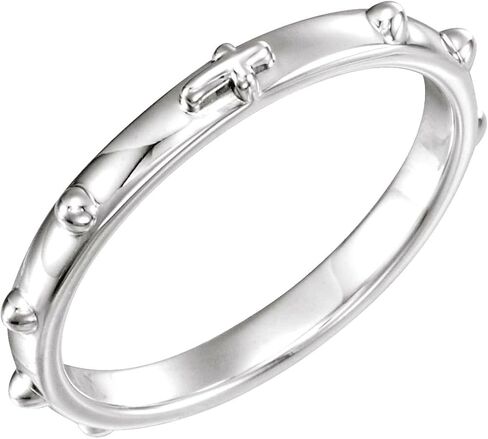 JewelryWeb 925 Sterling Silver Rosary Ring Band Style-Ring for Women in Saudi Arabia