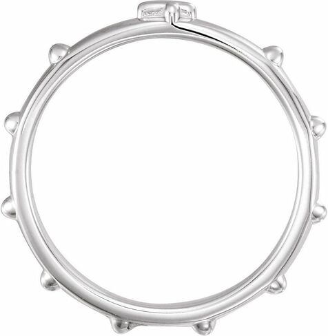 JewelryWeb 925 Sterling Silver Rosary Ring Band Style-Ring for Women in Saudi Arabia