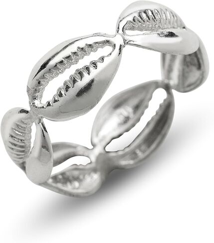 Cowrie Shell .925 Solid Sterling Silver Band Ring for woman in Kuwait