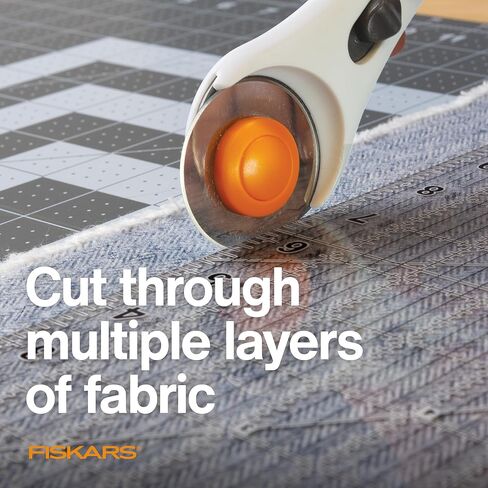 Fiskars 45mm Titanium Rotary Rades (2 Pack) - استبدال شفرة القطع الدوار - الحرف اليدوية والخياطة واللحف - رمادي in Kuwait