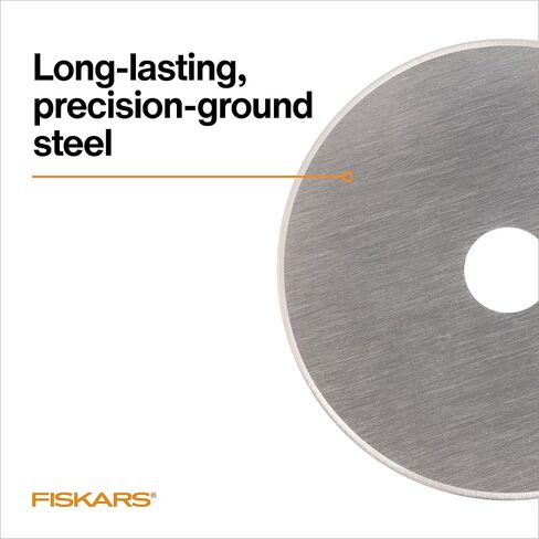 Fiskars 45mm Titanium Rotary Rades (2 Pack) - استبدال شفرة القطع الدوار - الحرف اليدوية والخياطة واللحف - رمادي in Kuwait