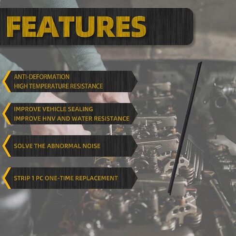 Dasbecan Liftgate الخلفي الباب الخلفي نافذة صب صب الكسح Weather Weather Seal متوافق مع 2003-2009 4runner استبدال#68290-35031 in Saudi Arabia