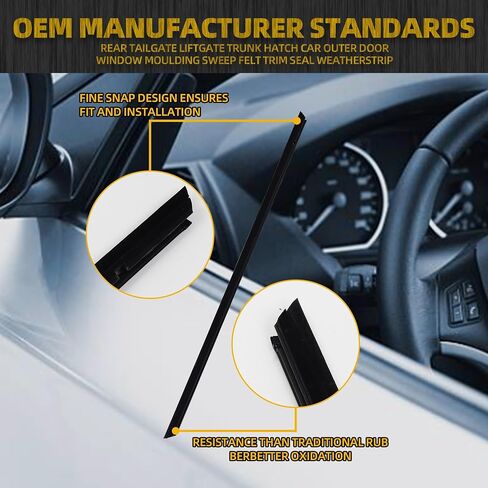 Dasbecan Liftgate الخلفي الباب الخلفي نافذة صب صب الكسح Weather Weather Seal متوافق مع 2003-2009 4runner استبدال#68290-35031 in Saudi Arabia