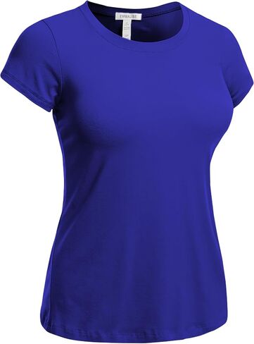 Emmalise Women's Classic Short Sleeve Crewneck 3 Pack Tshirts in Kuwait