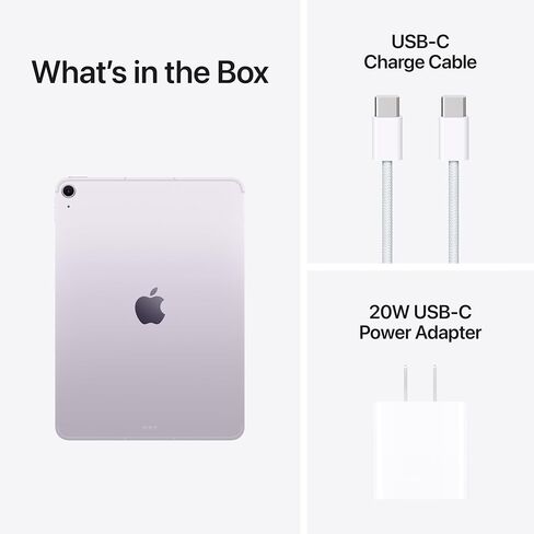 Apple iPad Air 11-inch with M3 chip Built for Apple Intelligence, Liquid Retina Display, 1TB, 12MP Front/Back Camera, Wi-Fi 6E, Touch ID, All-Day Battery Life — Purple with AppleCare+ (2 Years) in Saudi Arabia