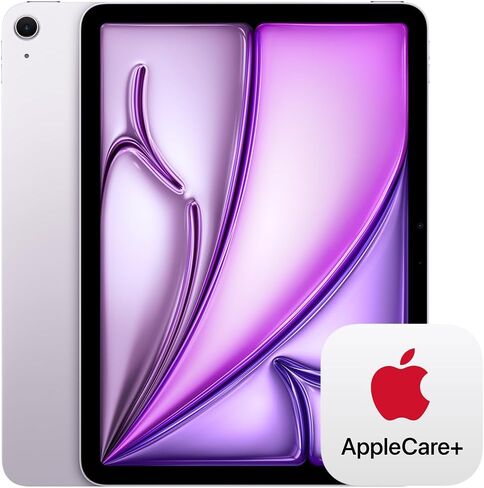 Apple iPad Air 11 بوصة مع شريحة M3 مصممة لذكاء Apple ، شاشة شبكية العين السائلة ، 1 تيرابايت ، كاميرا أمامية/خلفية بدقة 12 ميجابكسل ، Wi-Fi 6e ، معرف اللمس ، عمر البطارية طوال اليوم-أرجواني مع AppleCare+ (2 سنة) in Kuwait