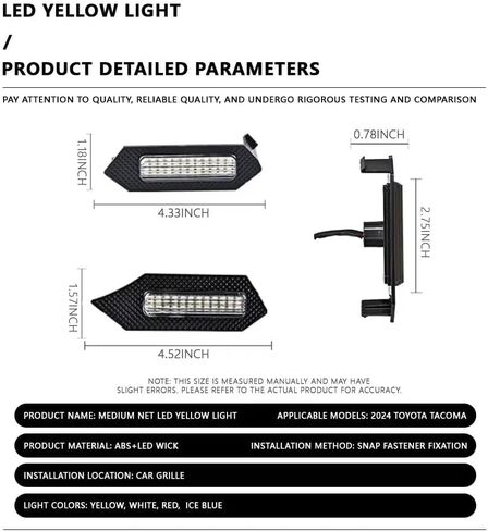 4pcs LED مصابيح مصبغة متوافقة مع Toyota Tacoma 2024 2025 TRD prerunner in Kuwait