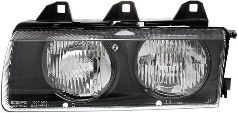 سائق Garage-Pro والمصباح الأمامي للركاب لـ BMW 328i 1996-1999 الهالوجين مع قاعدة لمبة (S). Coupe ، Sedan & Convertible استبدال# 63121387862 ، 63121387861 in Saudi Arabia
