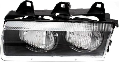 سائق Garage-Pro والمصباح الأمامي للركاب لـ BMW 328i 1996-1999 الهالوجين مع قاعدة لمبة (S). Coupe ، Sedan & Convertible استبدال# 63121387862 ، 63121387861 in Saudi Arabia