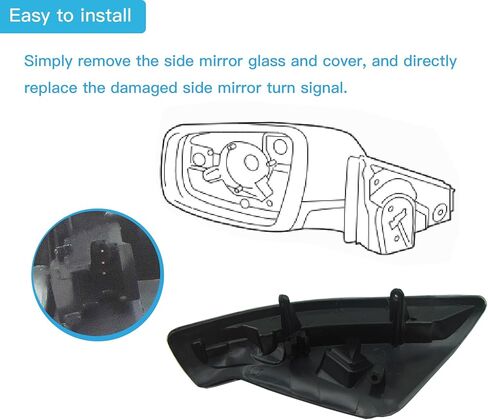 Driver Left Side LED Mirror Turn Signal light Compatible with Buick Lacrosse 2009-2015 20760211 Q0EWOTCZMW in Saudi Arabia