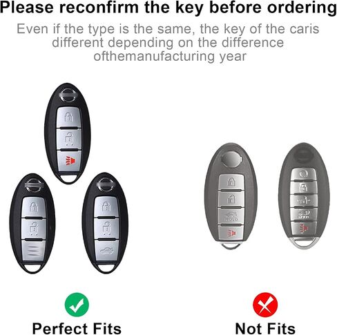 for Nissan 3 Buttons Key fob Cover, Soft TPU Keys Protector Bling Key Fob Keychain for Rogue Armada Pathfinder Versa Smart Key, Gold Pink in Saudi Arabia