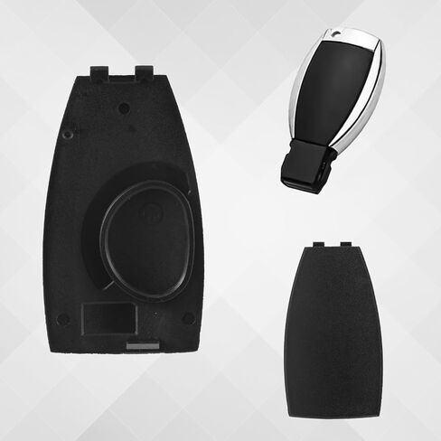 2pcs مفتاح السيارة fob استبدال الخلفية ، غطاء خلفي بطارية Keyfob ، قذيفة مفاتيح متوافقة مع Benz-Class C-Class E-Class W204 3-Butto Auto Interior in Saudi Arabia