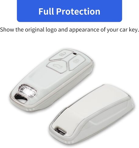 Offcurve for Audi Key Key Cover Cover Special Soft TPU Key Case لـ Audi A3 A4 A5 A6 Q7 Q7 TT TT TT-RS SQ5 SQ7 R8 S5 RS4 RS5 Accessories Smart Key Protector ، Black ، Black in Kuwait