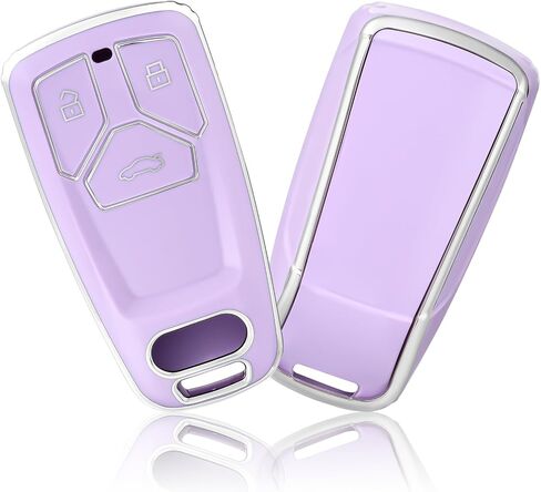 Offcurve for Audi Key Key Cover Cover Special Soft TPU Key Case لـ Audi A3 A4 A5 A6 Q7 Q7 TT TT TT-RS SQ5 SQ7 R8 S5 RS4 RS5 Accessories Smart Key Protector ، Black ، Black in Kuwait
