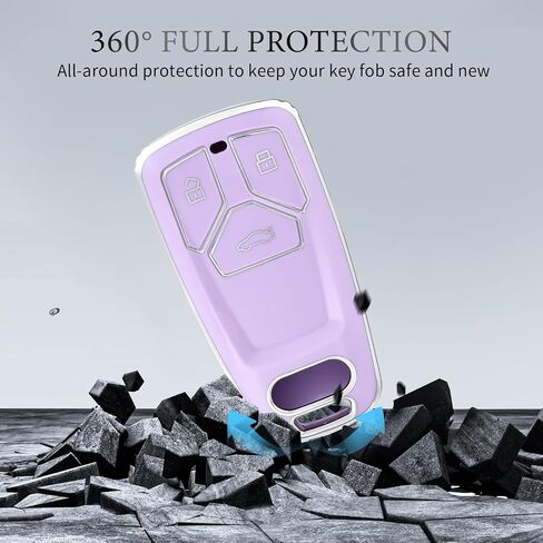 Offcurve for Audi Key Key Cover Cover Special Soft TPU Key Case لـ Audi A3 A4 A5 A6 Q7 Q7 TT TT TT-RS SQ5 SQ7 R8 S5 RS4 RS5 Accessories Smart Key Protector ، Black ، Black in Kuwait