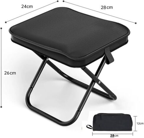 Portable Stool, 13 Inch Small Folding Stool for Adults, Ultralight Camping Stools for Hiking and Fishing, Hold Up to 330 LBS in Saudi Arabia