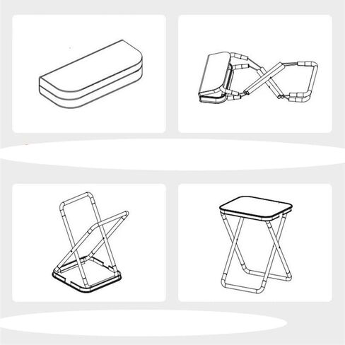 Portable Stool, 13 Inch Small Folding Stool for Adults, Ultralight Camping Stools for Hiking and Fishing, Hold Up to 330 LBS in Saudi Arabia