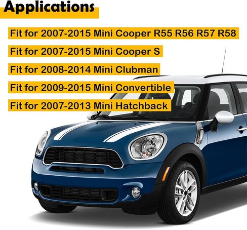 11252754870 2PCS FUEL FILTER KIT W/O RINGS & SEALS متوافقة مع MINI COOPER R56 R57 R58 2007-2015 ، Clubman 2008-2014 ، Convertible 2009-2015 in Kuwait