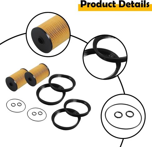 11252754870 2PCS FUEL FILTER KIT W/O RINGS & SEALS متوافقة مع MINI COOPER R56 R57 R58 2007-2015 ، Clubman 2008-2014 ، Convertible 2009-2015 in Kuwait