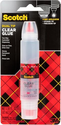 Scotch Clear Glue in 2-Way Applicator, 1.6 oz, Photo Safe and Non-Toxic (6050) in Kuwait