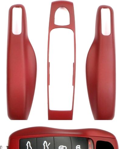 غطاء مفتاح FOB متوافق مع Porsche Key Shell Key Fob Shell Replace for Porsche Cayenne Panamera 911 718 Macan Boxster Cayman (Red) in Saudi Arabia