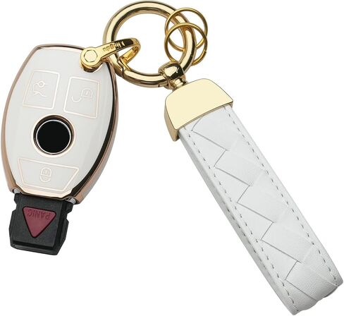 بالنسبة إلى Mercedes Benz Key Fob Cover -keychain ملاءمة لـ Mercedes Benz C E S M CLS CLK G CLASS SMART KEY SHELL (أسود) in Kuwait