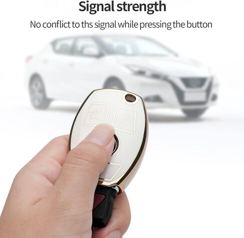 بالنسبة إلى Mercedes Benz Key Fob Cover -keychain ملاءمة لـ Mercedes Benz C E S M CLS CLK G CLASS SMART KEY SHELL (أسود) in Kuwait