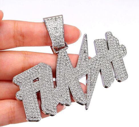 Miami Cuban chain Men & Women's 13MM Cuban Link Chain Necklace - Sterling Silver Gold Plated Cubic Zirconia Iced Out Hip Hop Jewelry in Saudi Arabia