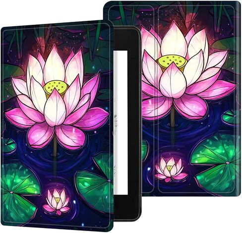 for Kindle Paperwhite 12th Generation 2024 7" Case/Kindle Colorsoft Signature Edition 7" Case, Multi-Angle Viewing Shockproof Smart Protective Case with Auto Wake/Sleep, Purple Cool Dragon in Kuwait