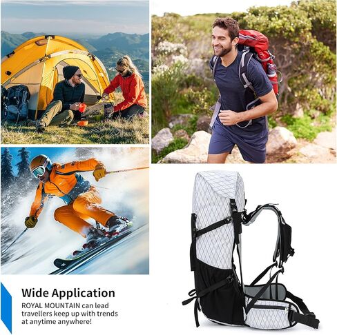 Hiking Backpack,40L to 50L Extra Large Capacity Hiking Bag, Internal Frame Camping Backpack, Upgraded X-PAC Lightweight Sport Daypack Travel Backpack Fit For Mountain Climbing Camping(Blue) in Kuwait