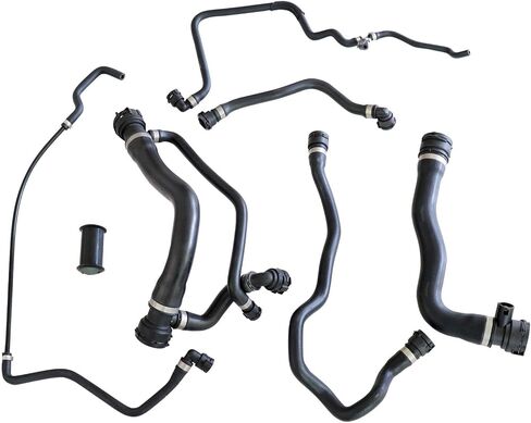 FZJDSD Radiator Coolant Water Hose Pipe Kit (7 Hoses) Compatible with BMW 550i 650i 2006 2007 2008 2009 2010 Replace 17127542540 11531436409 17127519248 17127534917 17127568246 11531438634 11511439976 in Saudi Arabia