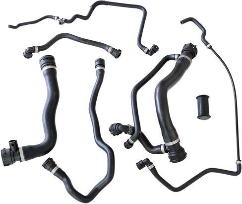 FZJDSD Radiator Coolant Water Hose Pipe Kit (7 Hoses) Compatible with BMW 550i 650i 2006 2007 2008 2009 2010 Replace 17127542540 11531436409 17127519248 17127534917 17127568246 11531438634 11511439976 in Saudi Arabia