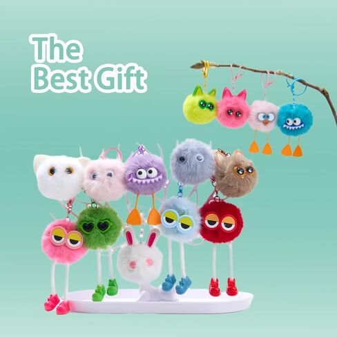 18 PCs Kids Keychains - Keychain Cute for Birthday Goodie Bags for Kids Classroom Prizes Elementary Carnival Prizes in Bulk Class Prizes in Kuwait