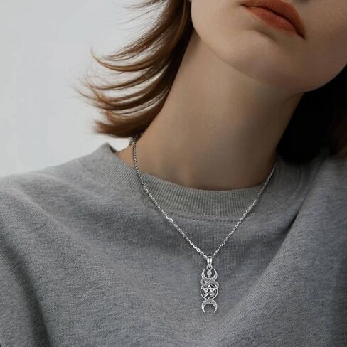 CELESTIA Mushroom/Raven Witch Necklace Witchy Jewelry for Women 925 Sterling Silver Raven Pendant Crow Jewelry Pagan Gifts in Kuwait