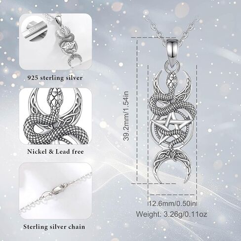 CELESTIA Mushroom/Raven Witch Necklace Witchy Jewelry for Women 925 Sterling Silver Raven Pendant Crow Jewelry Pagan Gifts in Kuwait