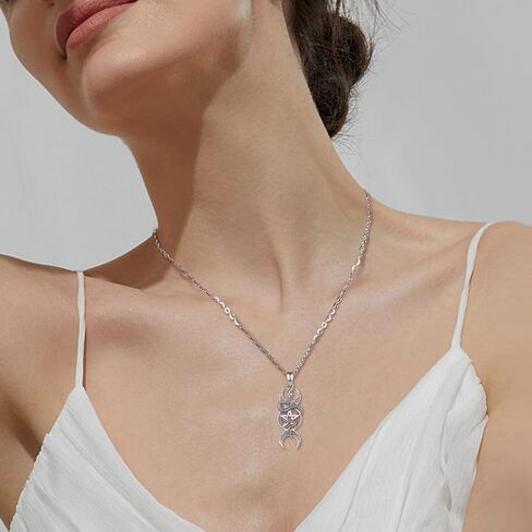 CELESTIA Mushroom/Raven Witch Necklace Witchy Jewelry for Women 925 Sterling Silver Raven Pendant Crow Jewelry Pagan Gifts in Kuwait