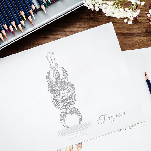 CELESTIA Mushroom/Raven Witch Necklace Witchy Jewelry for Women 925 Sterling Silver Raven Pendant Crow Jewelry Pagan Gifts in Kuwait