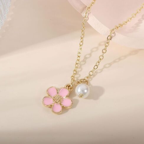 enasal Flower Girl Proposal Gifts,14K Gold Plated Necklace Bridesmaid Gifts from the Bride on Wedding Bridal Shower Party in Saudi Arabia