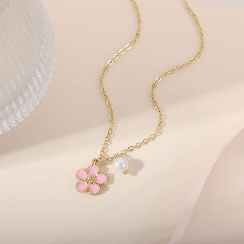 enasal Flower Girl Proposal Gifts,14K Gold Plated Necklace Bridesmaid Gifts from the Bride on Wedding Bridal Shower Party in Saudi Arabia